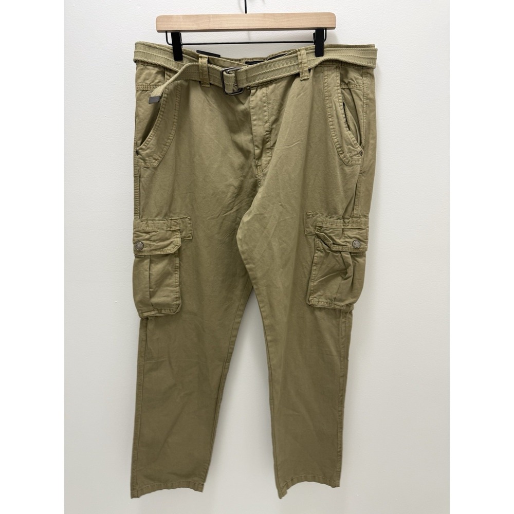 X Ray Jeans Cargo Pants Mens 38x32 Stone Khaki Belted Utility xray NWT‎